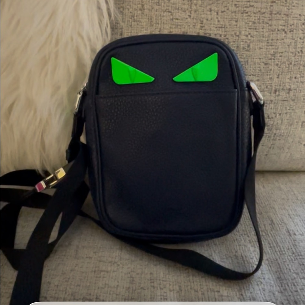 SOLD- Fendi Navy Mini Bag with Green Accents